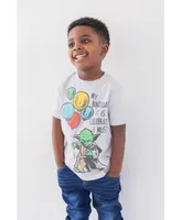 Star Wars Yoda Birthday Boys Graphic T-Shirt Grey Toddler Child