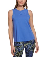 Dkny Sport Women's Solid Sleeveless Logo Tank Top