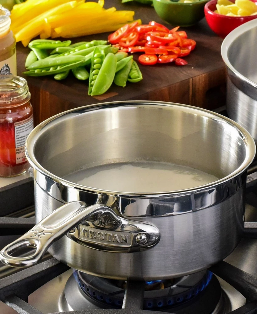 Hestan ProBond Clad Stainless Steel -Quart Covered Saucepan