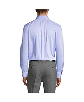 Lands' End Men's Traditional Fit Solid No Iron Supima Pinpoint Buttondown Collar Dress Shirt