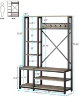 Tribesigns Hall Tree with Storage Bench, 4-in