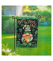 Evergreen Lucky Gnome Garden Suede Flag 12.5 x 18 Inches Indoor Outdoor Decor