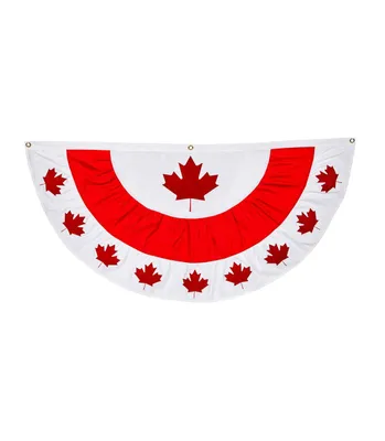 Evergreen Flag Canadian Maple Leaf Applique Bunting