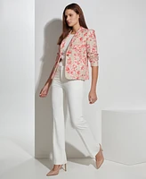 Tommy Hilfiger Women's Toile Single-Button Blazer