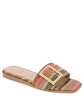 BCBGeneration Women's Mollie Buckled Slide Flat Sandals