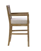 Madison Park Diedra 23" Solid Wood Cane Back Counter Stool