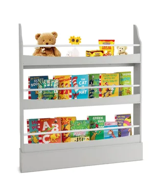 3-Tier Bookshelf with 2 Anti-Tipping Kits for Books and Magazines