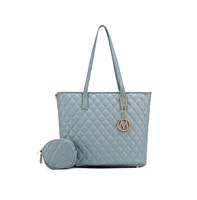 Mkf Collection Tansy Quilted Tote Bag with Pouch by Mia K