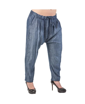 Women's Plus Tencel Drop Crotch Jogger Pants