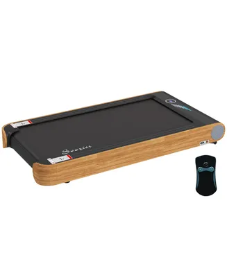 Soozier Under Desk Treadmill Walking Pad with Bluetooth Speaker, Wood Look