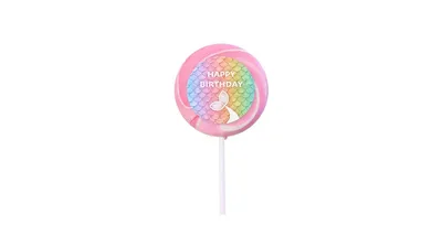 24 Pcs Pink Mermaid Lollipops Birthday Candy Party Favors