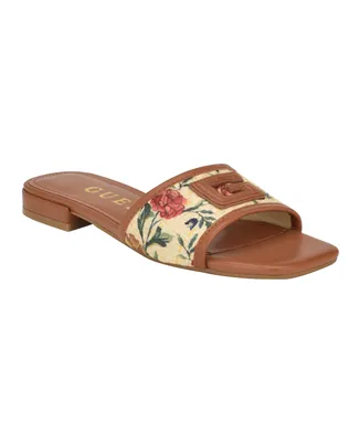 Guess Women's Tampa Slide-On Sandals with Woven Logo Detail