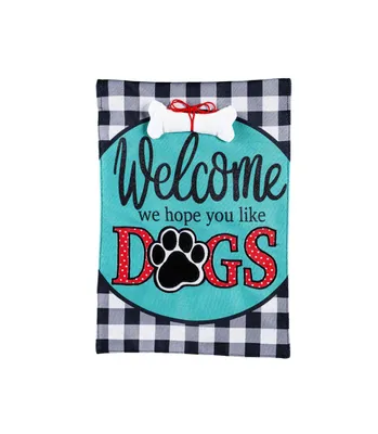 Evergreen Hope You Like Dogs Garden Burlap Flag- 12.5 x 18 Inches Outdoor Decor