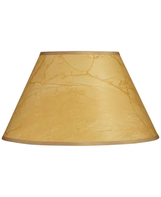 Crinkle Paper Large Empire Lamp Shade 10" Top x 20" Bottom x 12" Slant x 11" High (Spider) Replacement with Harp and Finial - Springcrest