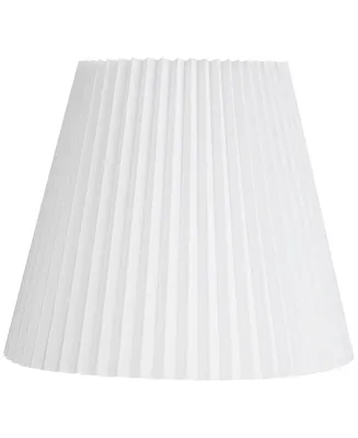 Hardback Knife Pleated Empire Lamp Shade Brussels White Large 10" Top x 17" Bottom x 14.75" Slant x 14.5" High Spider with Replacement Harp and Finial