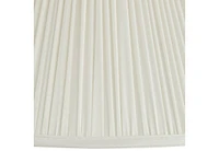 Beige Mushroom Pleated Medium Empire Lamp Shade 7" Top x 16" Bottom x 12" Slant x 11.25" High (Spider) Replacement with Harp and Finial