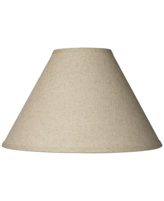 Springcrest 6" Top x 17" Bottom x 11 1/2" High x 11 1/2" Slant Lamp Shade Replacement Large Beige Brown Empire Round Rustic Farmhouse Western Fine Bur