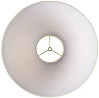Distressed Faux Paper Large Lamp Shade 6" Top x 19" Bottom x 12" Slant x 10.25" High (Spider) Replacement with Harp and Finial - Spring crest