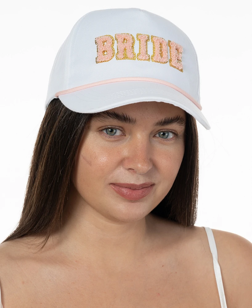 Bellissima Millinery Collection Women's Terry Bride Baseball Cap