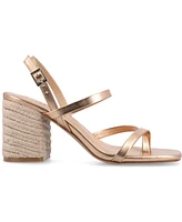 Journee Collection Women's Olivina Espadrille Block Heel Strappy Sandals