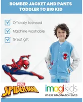 Marvel Spider-Man Fleece Bomber Jacket and Jogger Pants Toddler |Child Boys