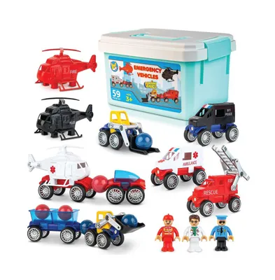 Play Brainy Magnetic Emergency Vehicles (59 Pc)