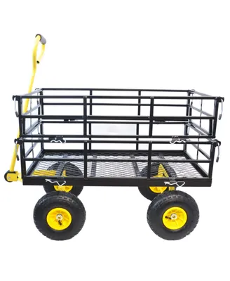 Simplie Fun Wagon Cart Garden Cart Trucks Make It Easier To Transport Firewood 0002