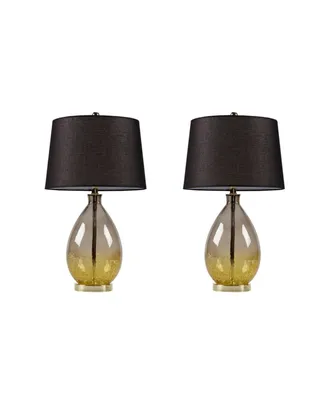Simplie Fun Cortina Ombre Glass Table Lamp, Set Of 2