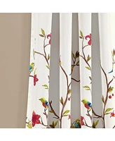 Neela Birds Light Filtering Window Curtain Panels