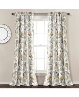 Cynthia Jacobean Light Filtering Window Curtain Panels