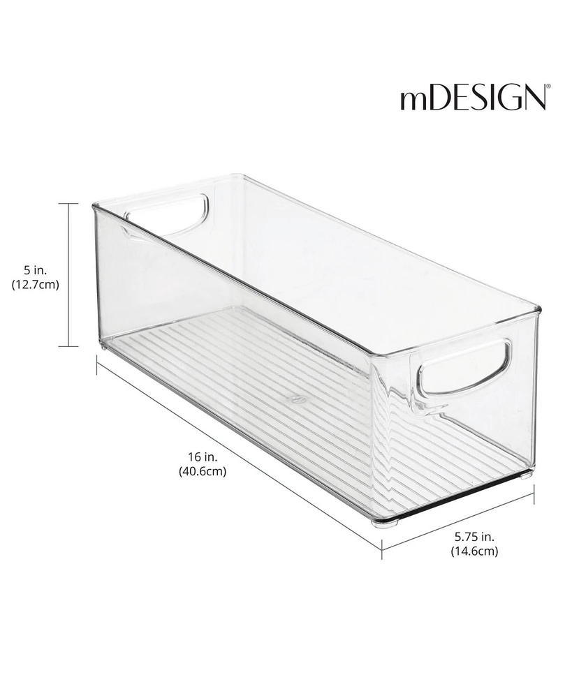 mDesign Plastic Bathroom Storage Container Bin with Handles