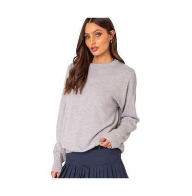 Women's You Time oversized sweater - Gray