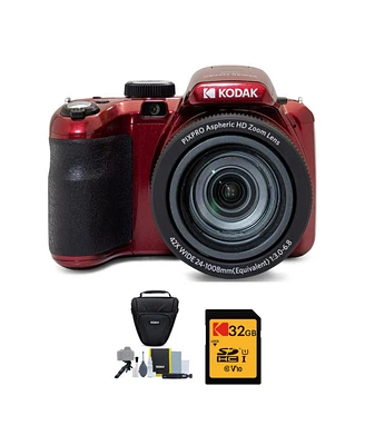 Kodak Pixpro AZ425 Astro Zoom Camera (Red) with 32GB Card and Camera Case