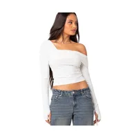 Women's Asymmetric fold over top