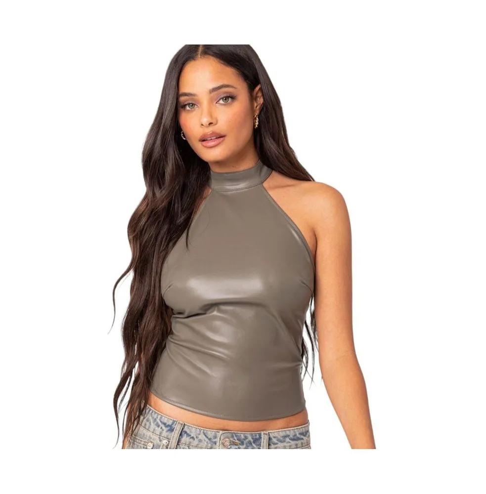 Women's Sienna latex halter top