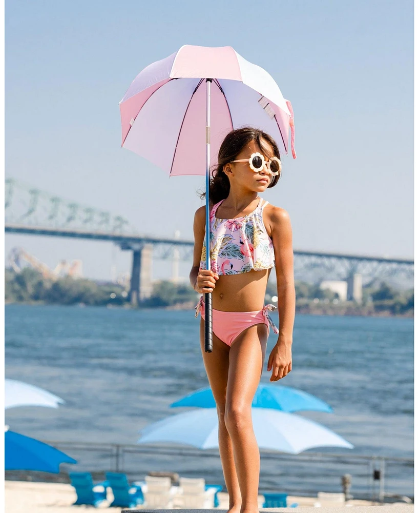 Girl Two Piece Swimsuit Printed Flamingo - Child