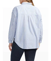 Jag Plus Size Relaxed Button-Down Shirt