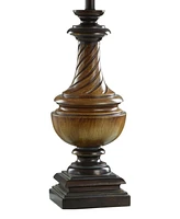 33" Toffeewood Traditional Two Tone Swirled Table Lamp