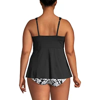 Lands' End Plus Size Ddd-Cup Flutter Scoop Neck Tankini Top