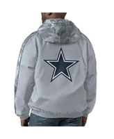 Men's Starter Silver Dallas Cowboys Throwback Thursday Night Lights Hoodie Full-Zip Jacket