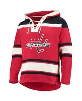 Men's '47 Brand Red Washington Capitals Superior Lacer Pullover Hoodie
