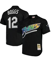 Men's Mitchell & Ness Wade Boggs Black Tampa Bay Rays Cooperstown Collection 1991 Mesh Batting Practice Jersey