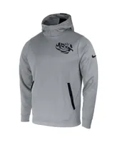 Men's Nike Gray Lsu Tigers 2-Hit Performance Pullover Hoodie