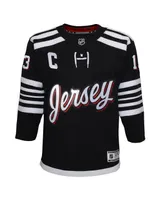 Big Boys Nico Hischier Black New Jersey Devils 2021/22 Alternate Premier Player Jersey