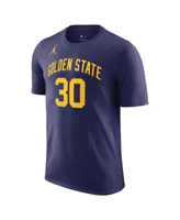 Men's Jordan Stephen Curry Navy Golden State Warriors 2022/23 Statement Edition Name and Number T-shirt
