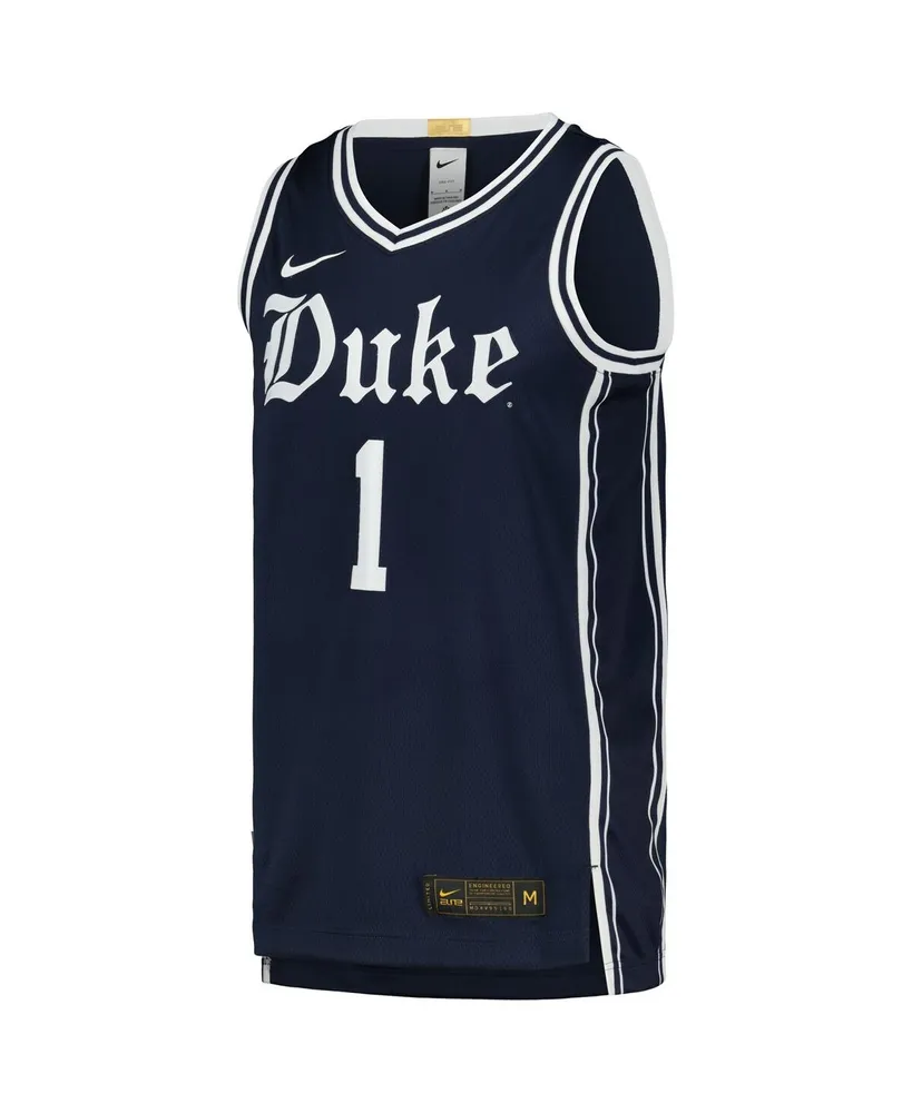 Men's Nike #1 Navy Duke Blue Devils Limited Authentic Jersey