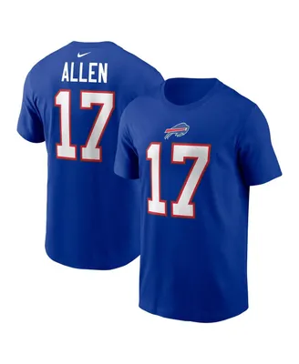 Men's Nike Josh Allen Royal Buffalo Bills Player Name and Number T-shirt