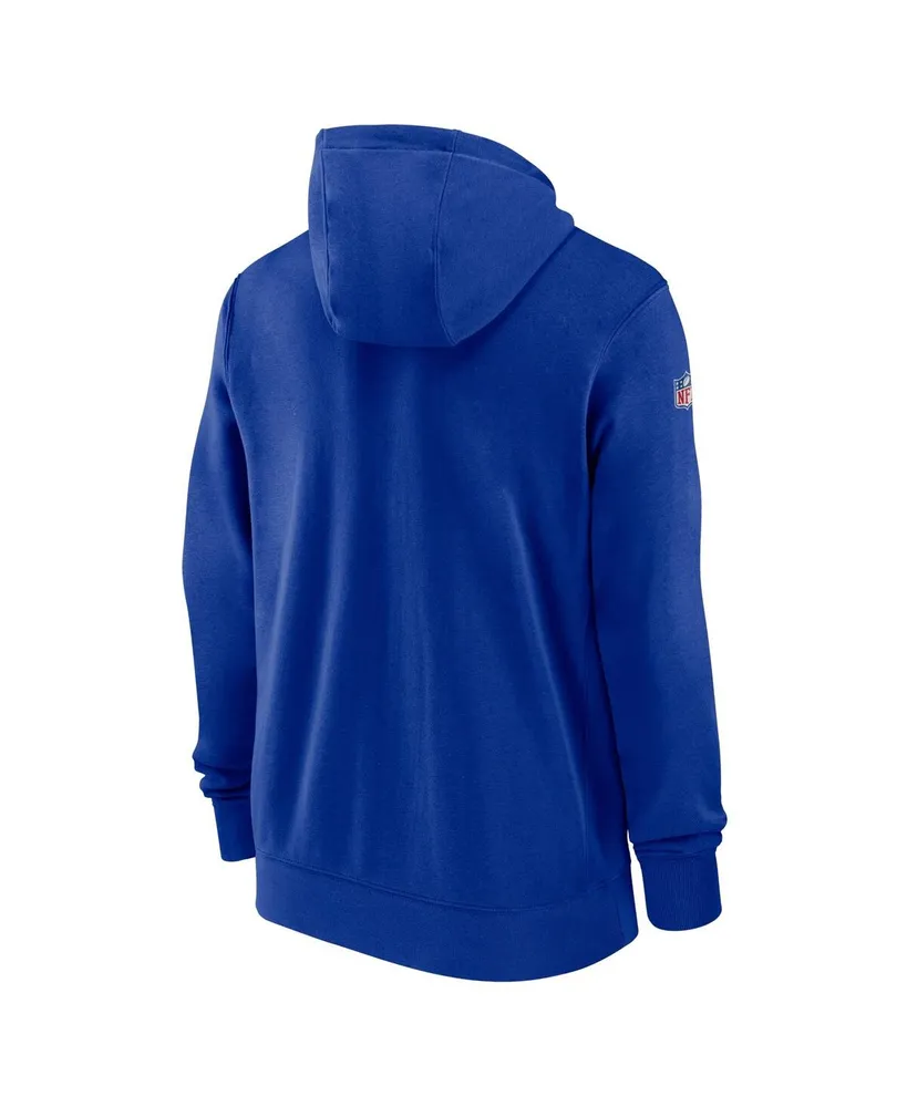 Men's Nike Royal Buffalo Bills Sideline Club Performance Full-Zip Hoodie