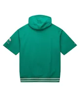 Men's Mitchell & Ness Kelly Green Philadelphia Eagles Pre-Game Short Sleeve Pullover Hoodie