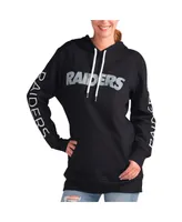 Women's G-iii 4Her by Carl Banks Black Las Vegas Raiders Extra Inning Pullover Hoodie